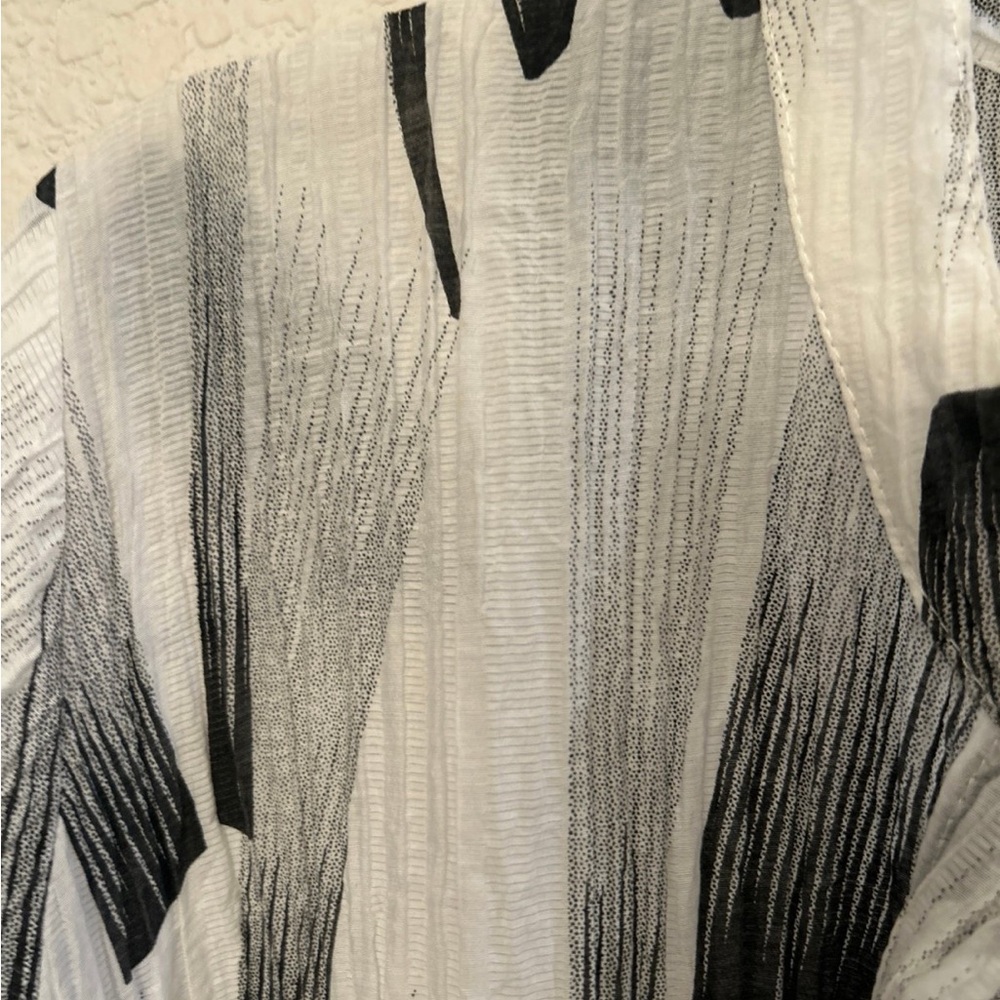Gershon Bram Vienna matching pants set in a black and white brushstroke print L - Picture 3 of 6
